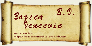 Božica Venčević vizit kartica